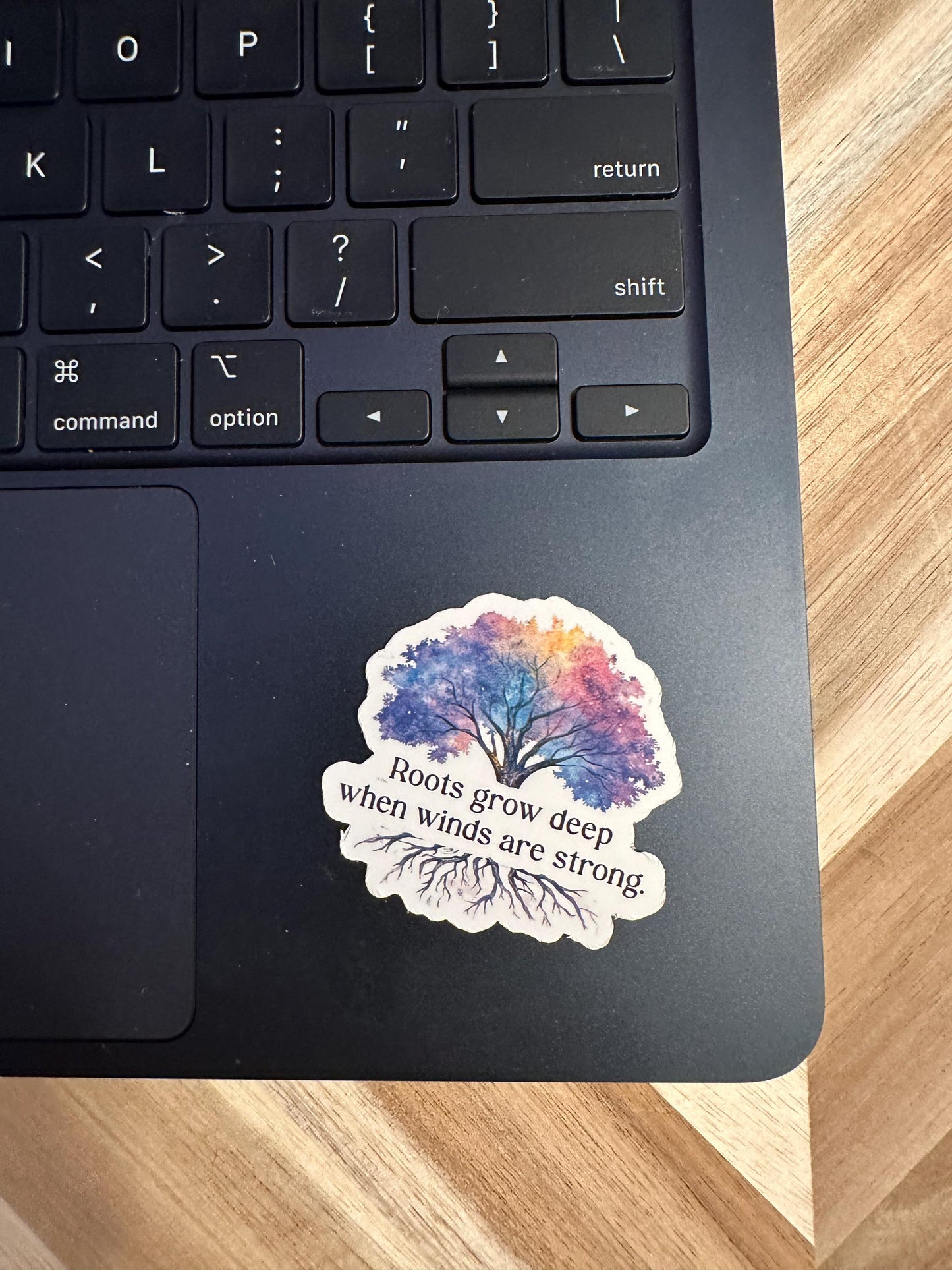 Watercolor Galaxy Tree Sticker: Inspirational Quote, Resilience Gift