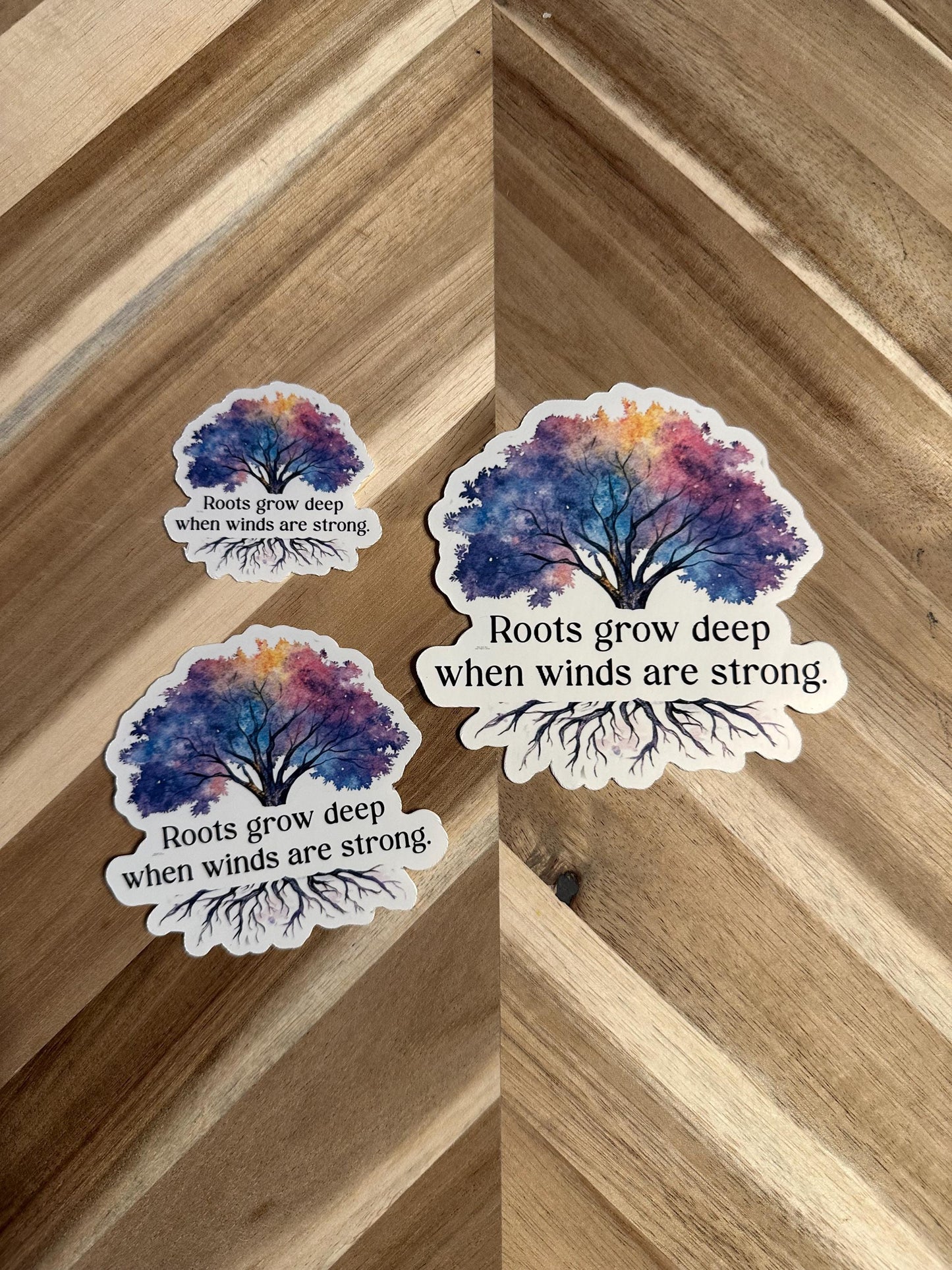 Watercolor Galaxy Tree Sticker: Inspirational Quote, Resilience Gift
