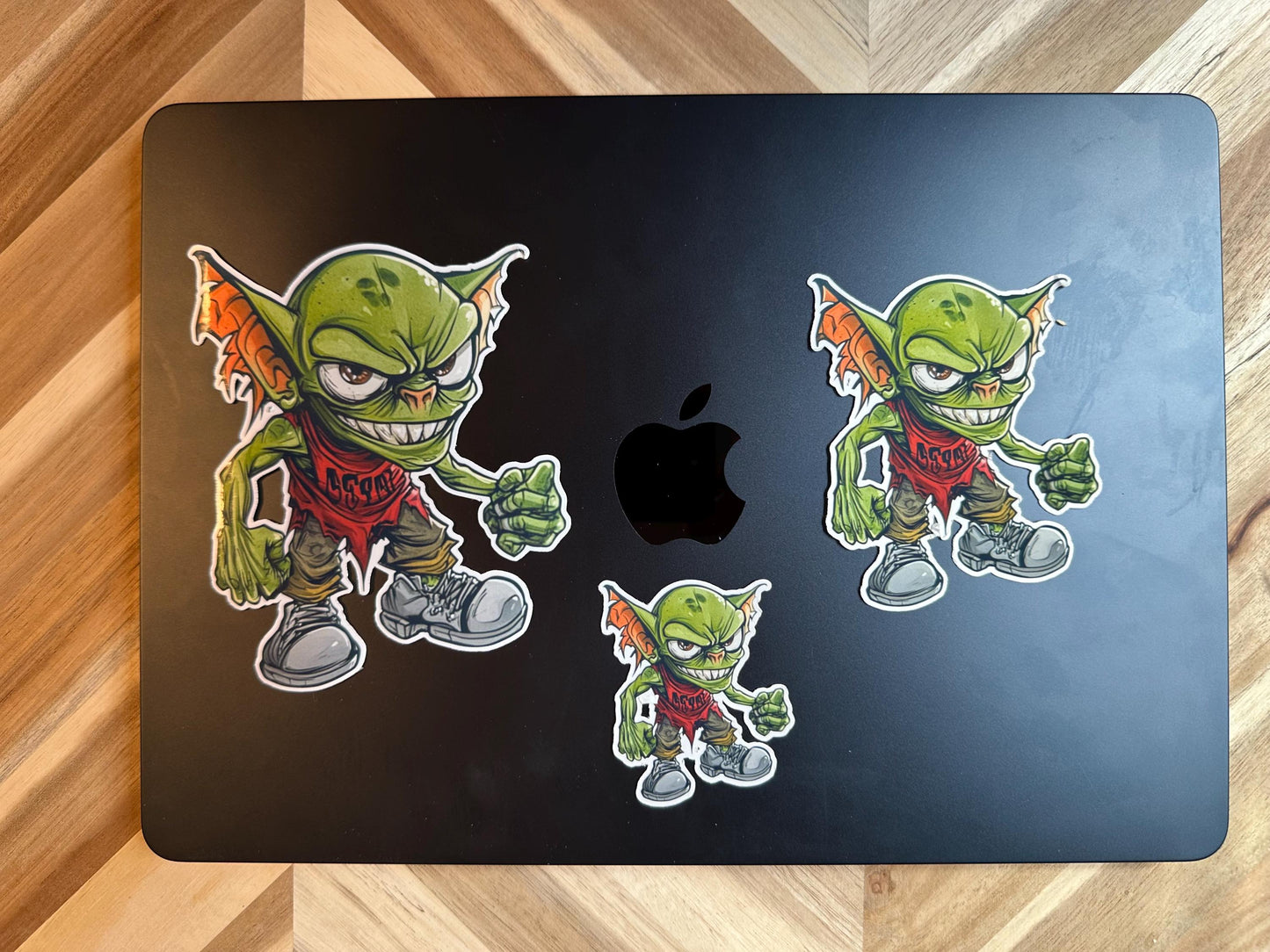 Green Gremlin Vinyl Sticker: Urban Monster Streetwear Decal