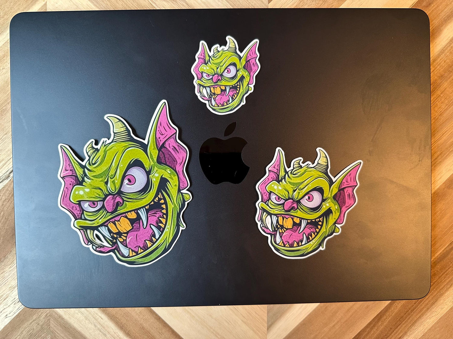 Green Goblin Vinyl Sticker: Waterproof Fantasy Monster Decal