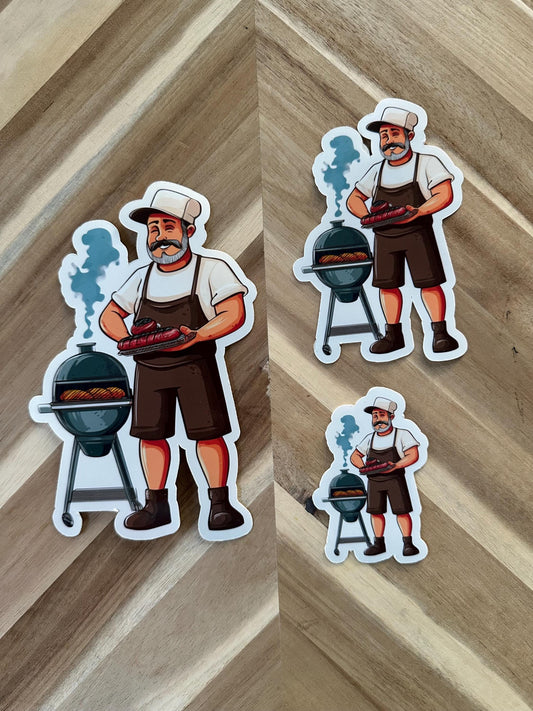 Premium BBQ Dad Sticker | Perfect Father's Day Gift for Grill Master Dads! | Grill Dad Sticker | Outdoor Cooking | Grill Lovers