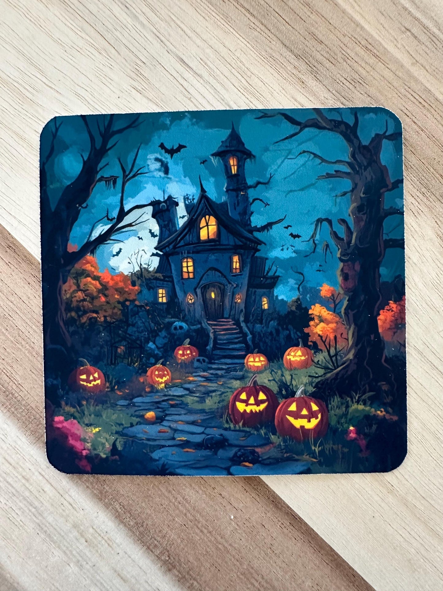 Spooky Haunted House Halloween Sticker
