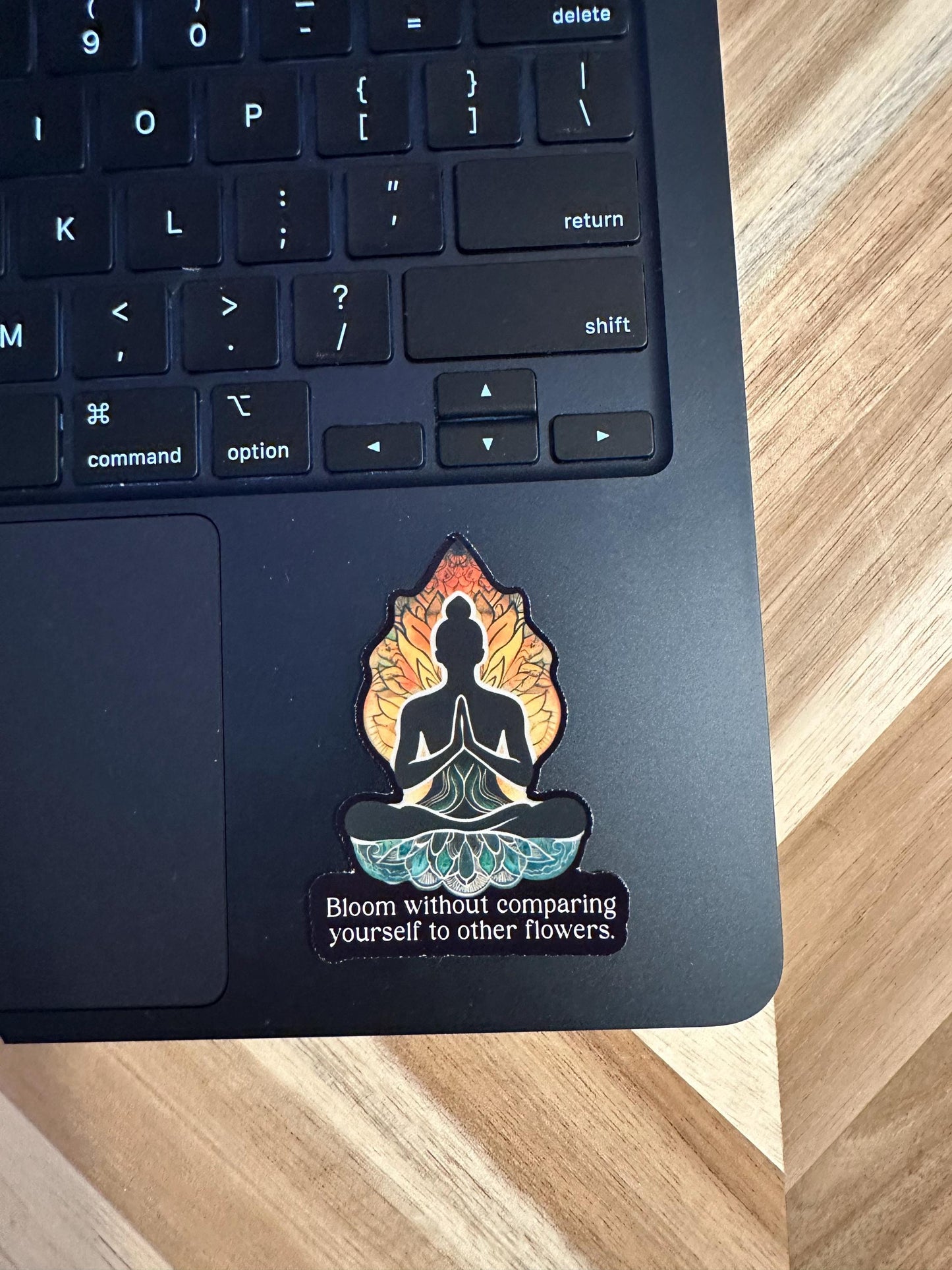 Buddha Inspirational Sticker | Meditation Quote Decal | Yoga Lotus Mandala Vinyl Art