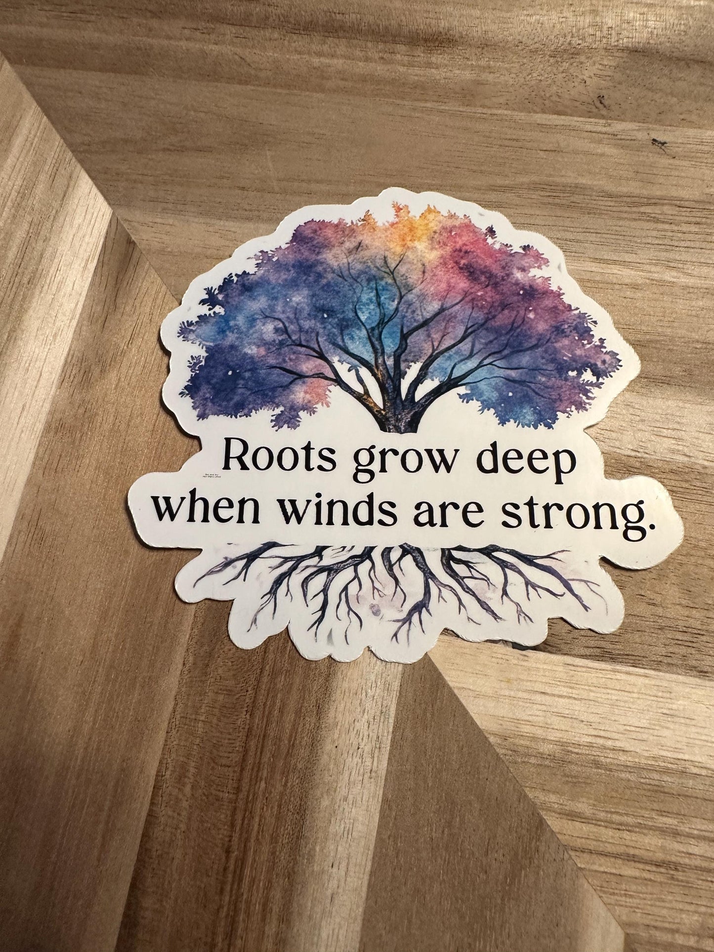 Watercolor Galaxy Tree Sticker: Inspirational Quote, Resilience Gift