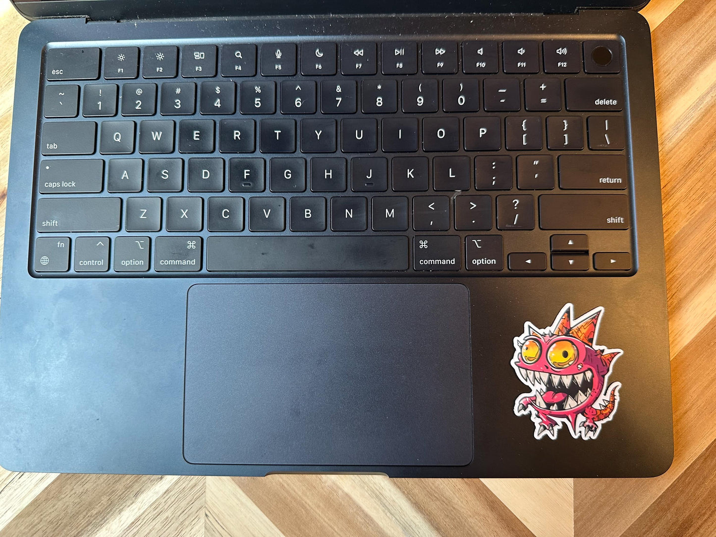 Pink Monster Sticker | Cute Cartoon Creature Vinyl Decal | Gaming Character Art | Waterproof Laptop Sticker