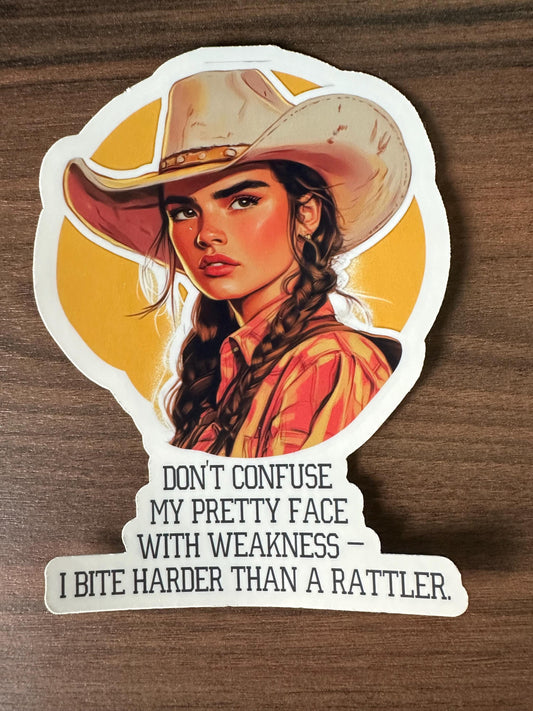 Fierce Cowgirl Sticker - Western Sassy Vinyl Decal