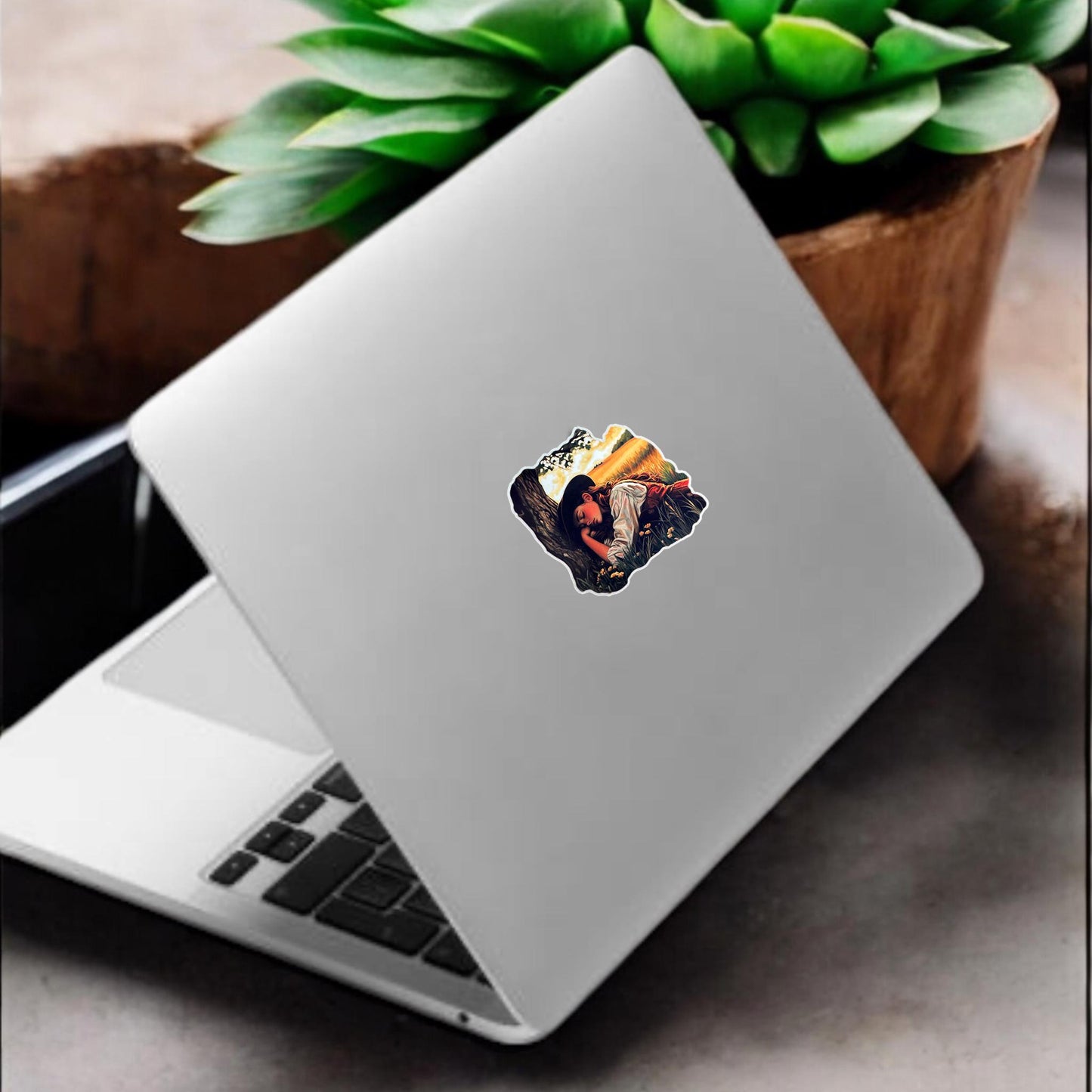 Dreamy Landscape Sticker | Boho Nature Art | Vintage Inspired Waterproof Vinyl Decal