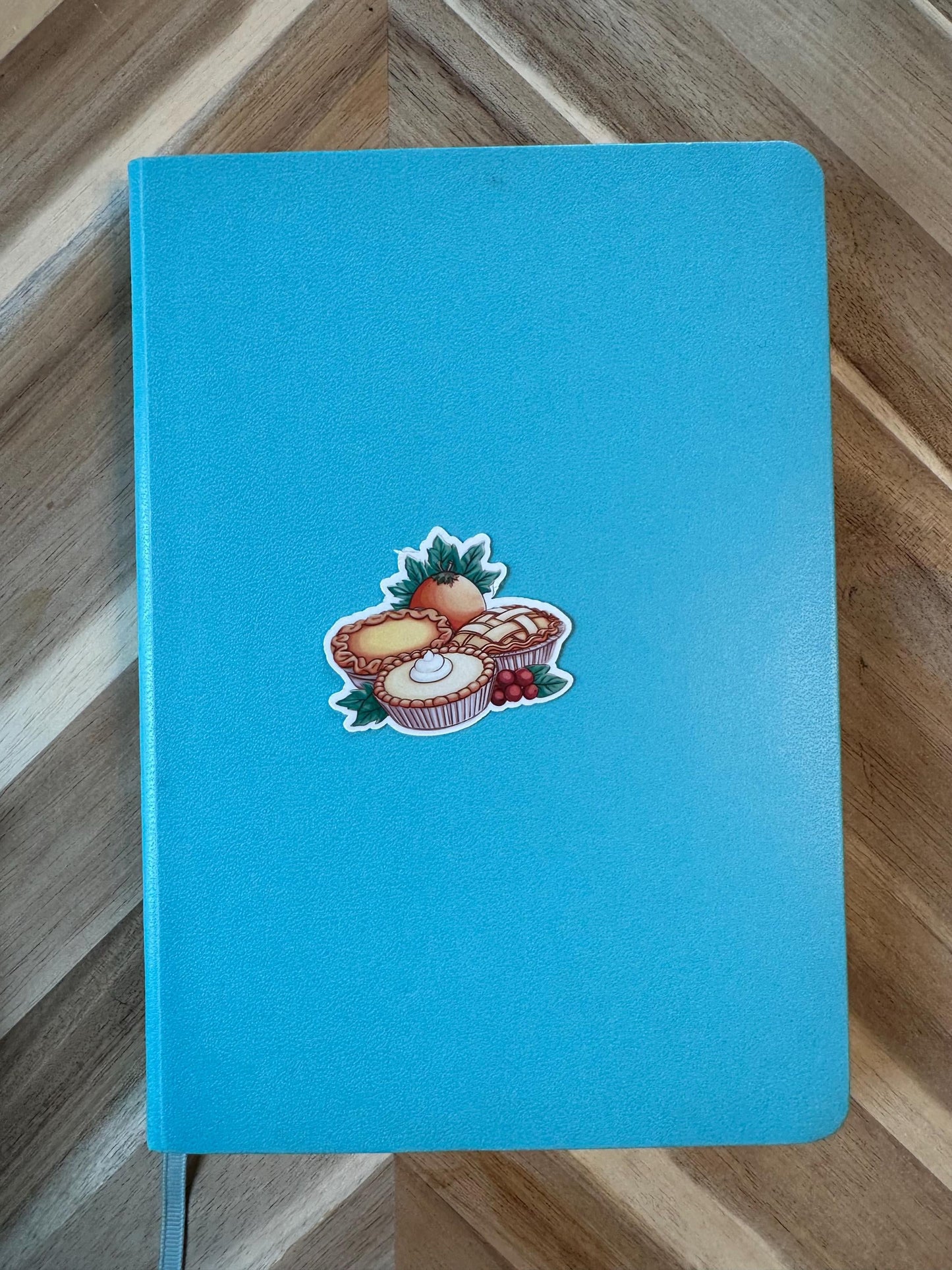 Thanksgiving Pies Sticker - Vintage Fall Desserts with Pumpkin Vinyl Sticker