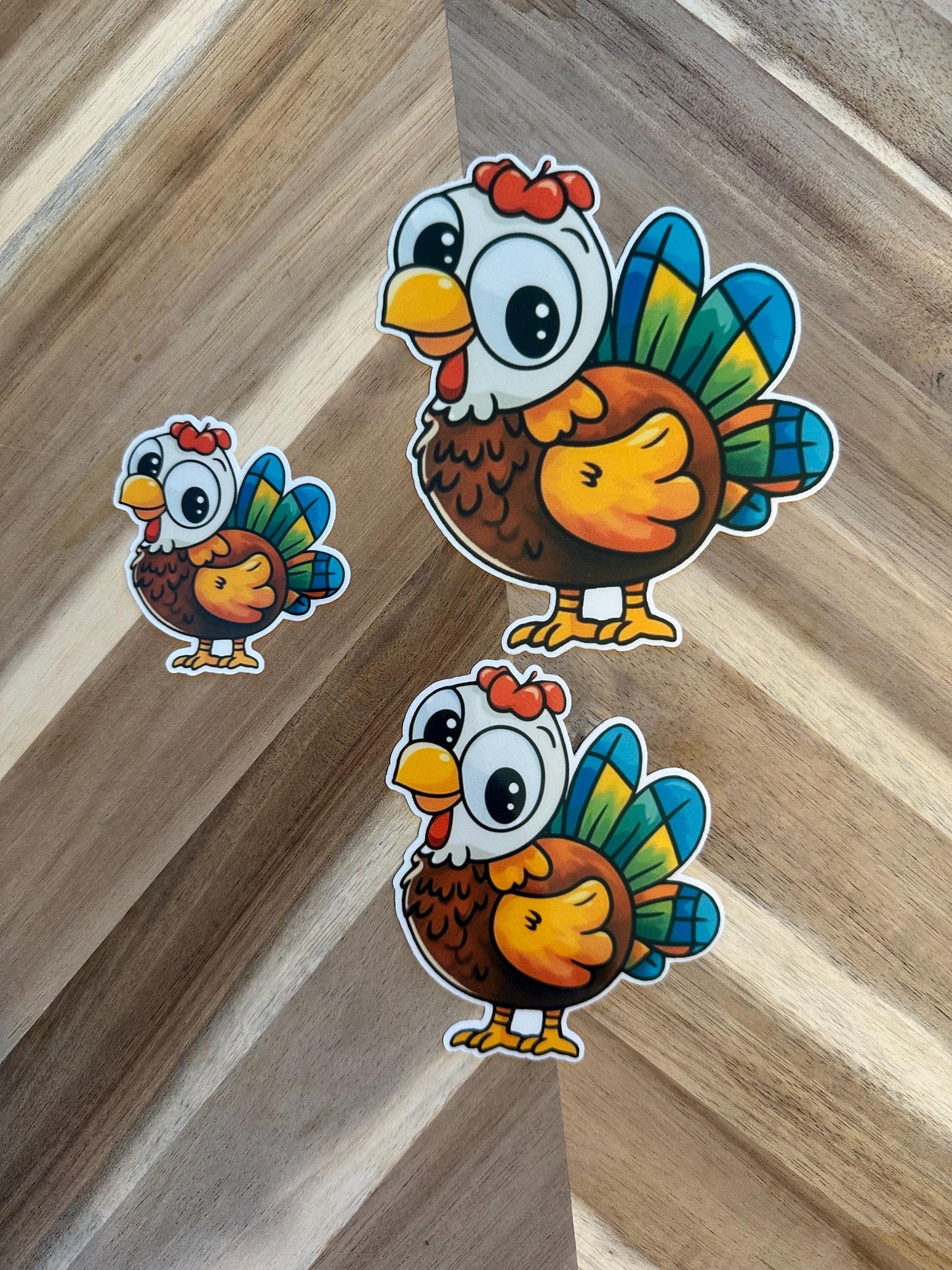 Cute Thanksgiving Turkey Sticker - Funny Turkey Vinyl Sticker