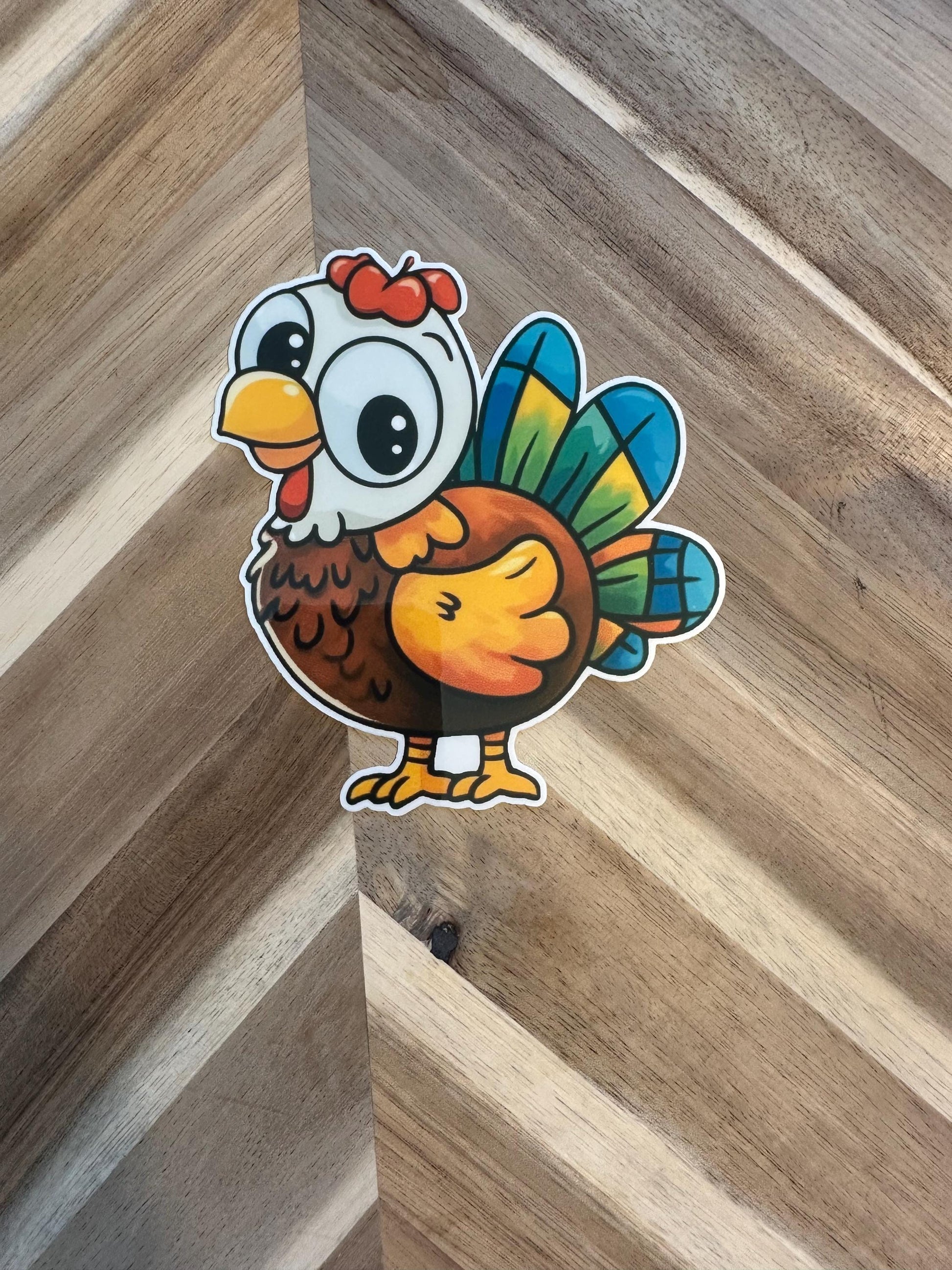 Cute Thanksgiving Turkey Sticker - Funny Turkey Vinyl Sticker