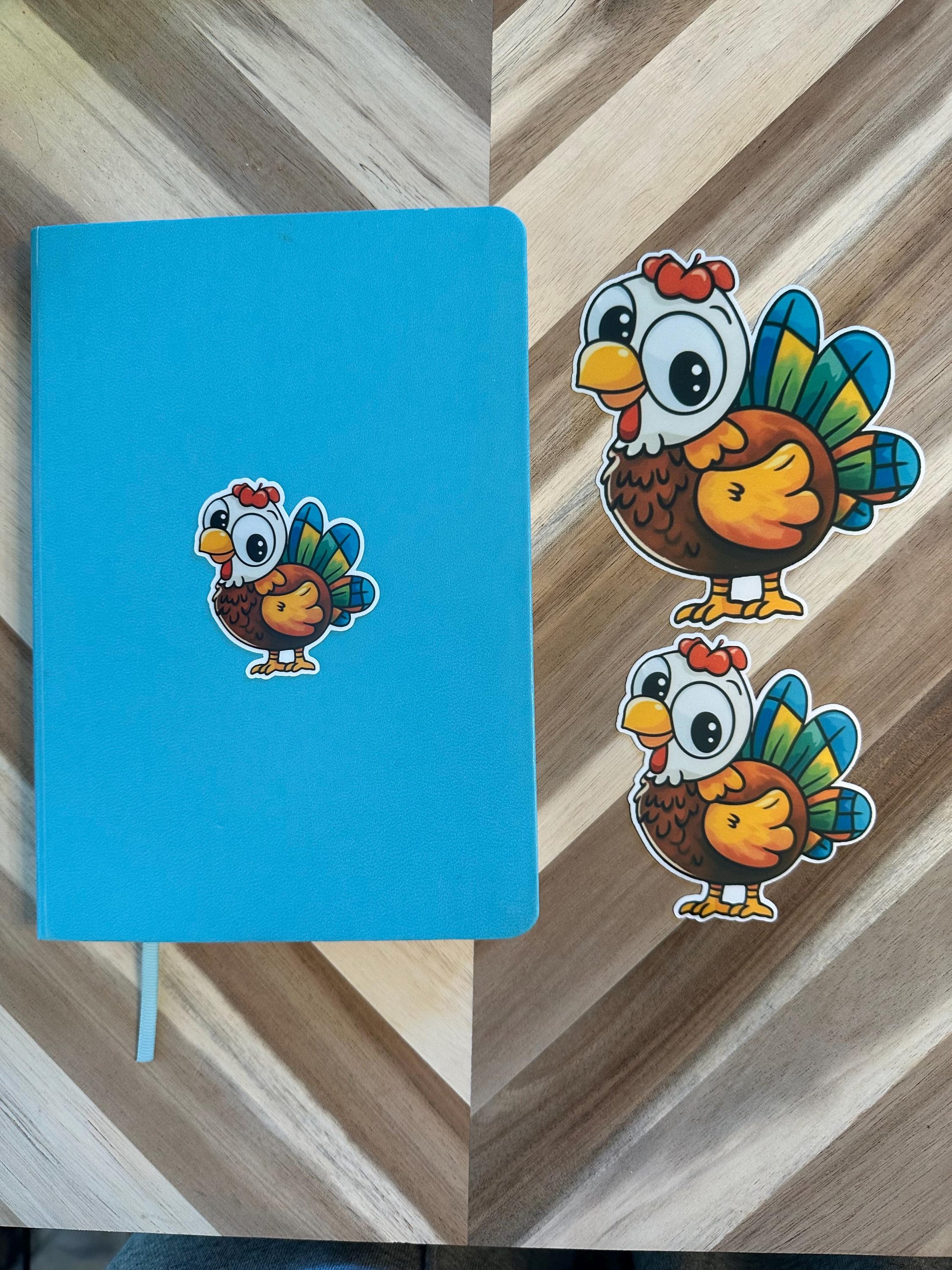 Cute Thanksgiving Turkey Sticker - Funny Turkey Vinyl Sticker