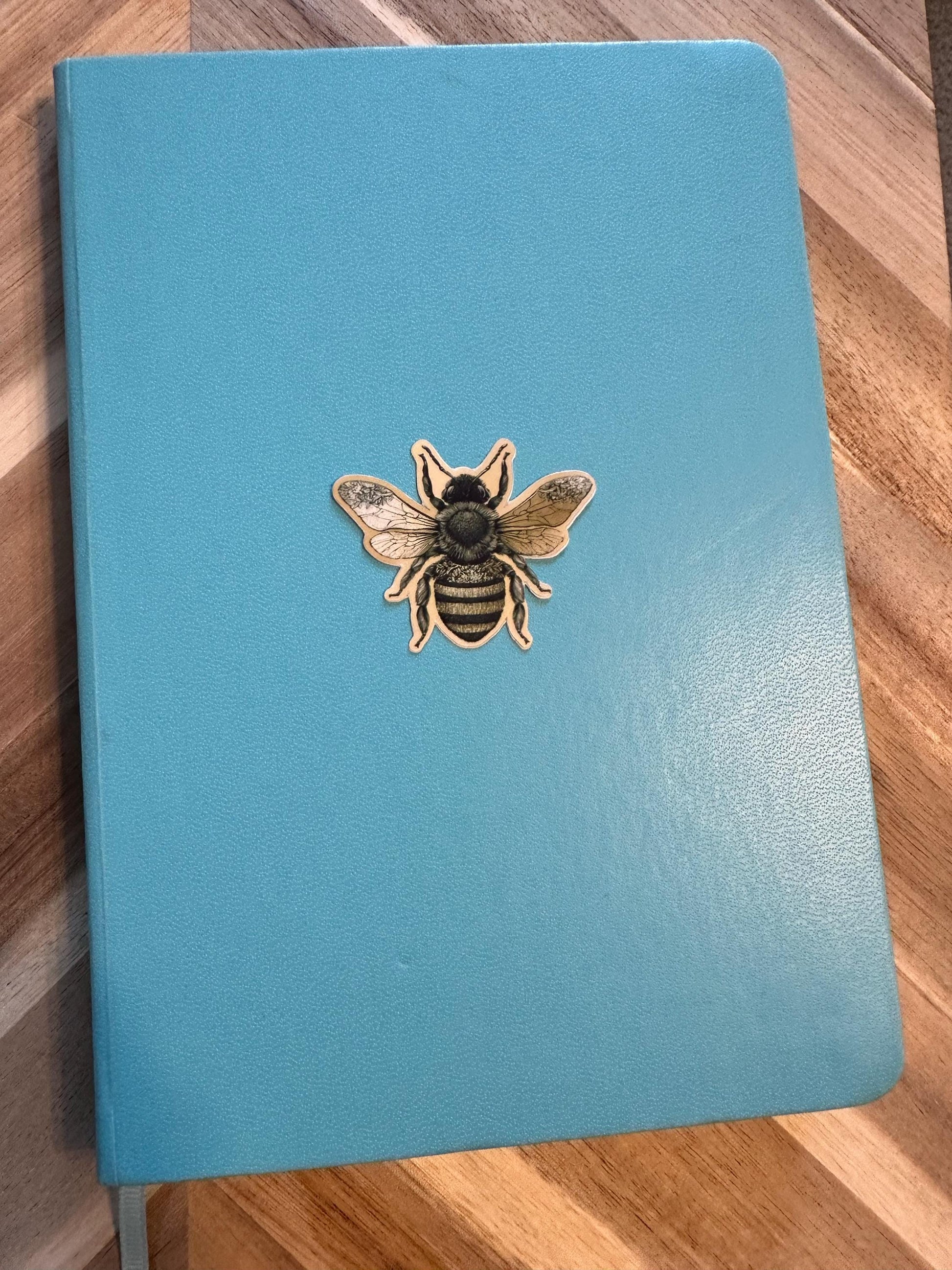 Vintage Style Bumblebee Sticker - Botanical Illustration Style Bee Decal