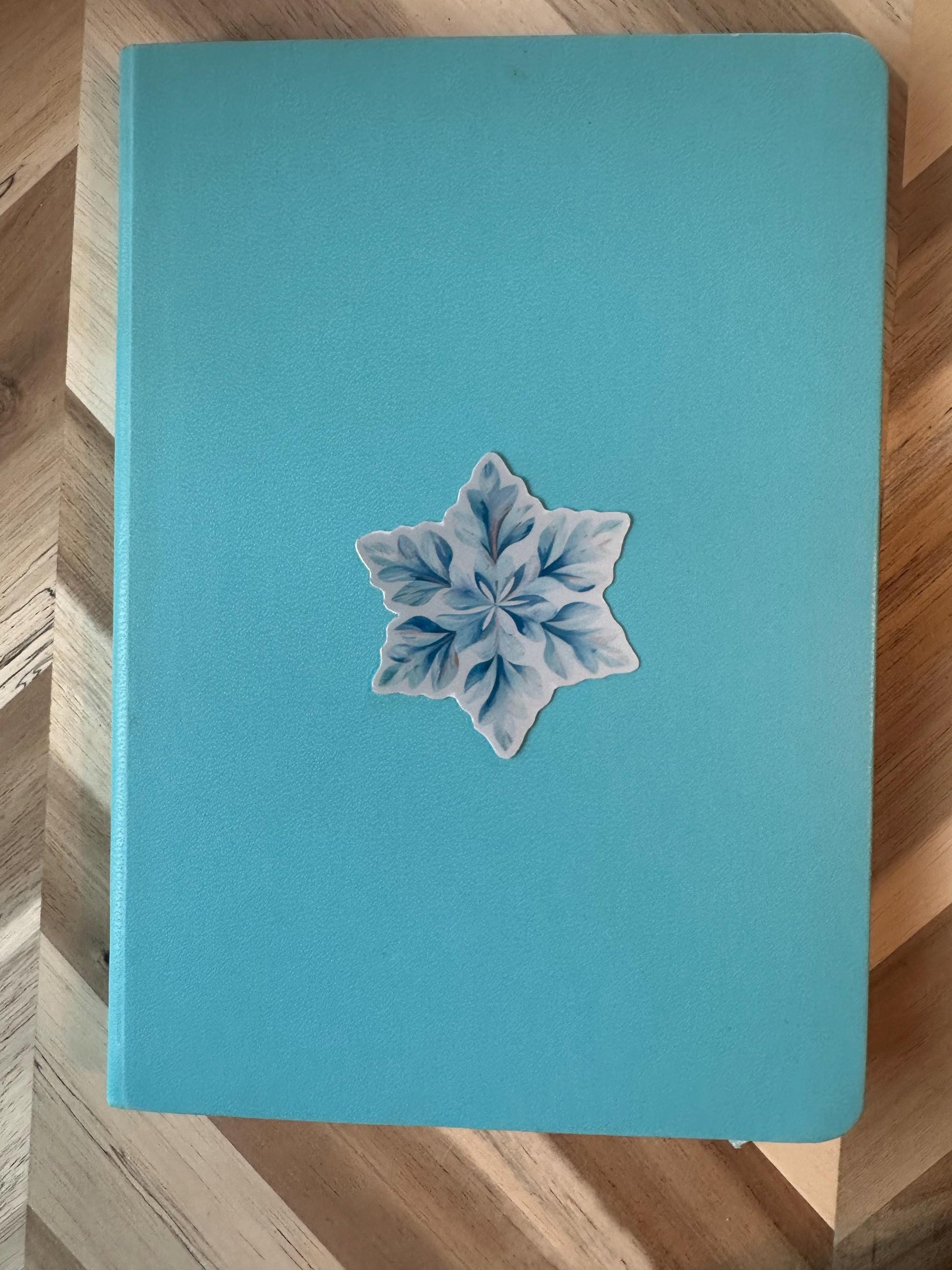 Snowflake Sticker | Watercolor Winter Decal | Ice Crystal Vinyl Sticker | Blue Snowflake Art | Laptop Water Bottle Sticker | Holiday Decor