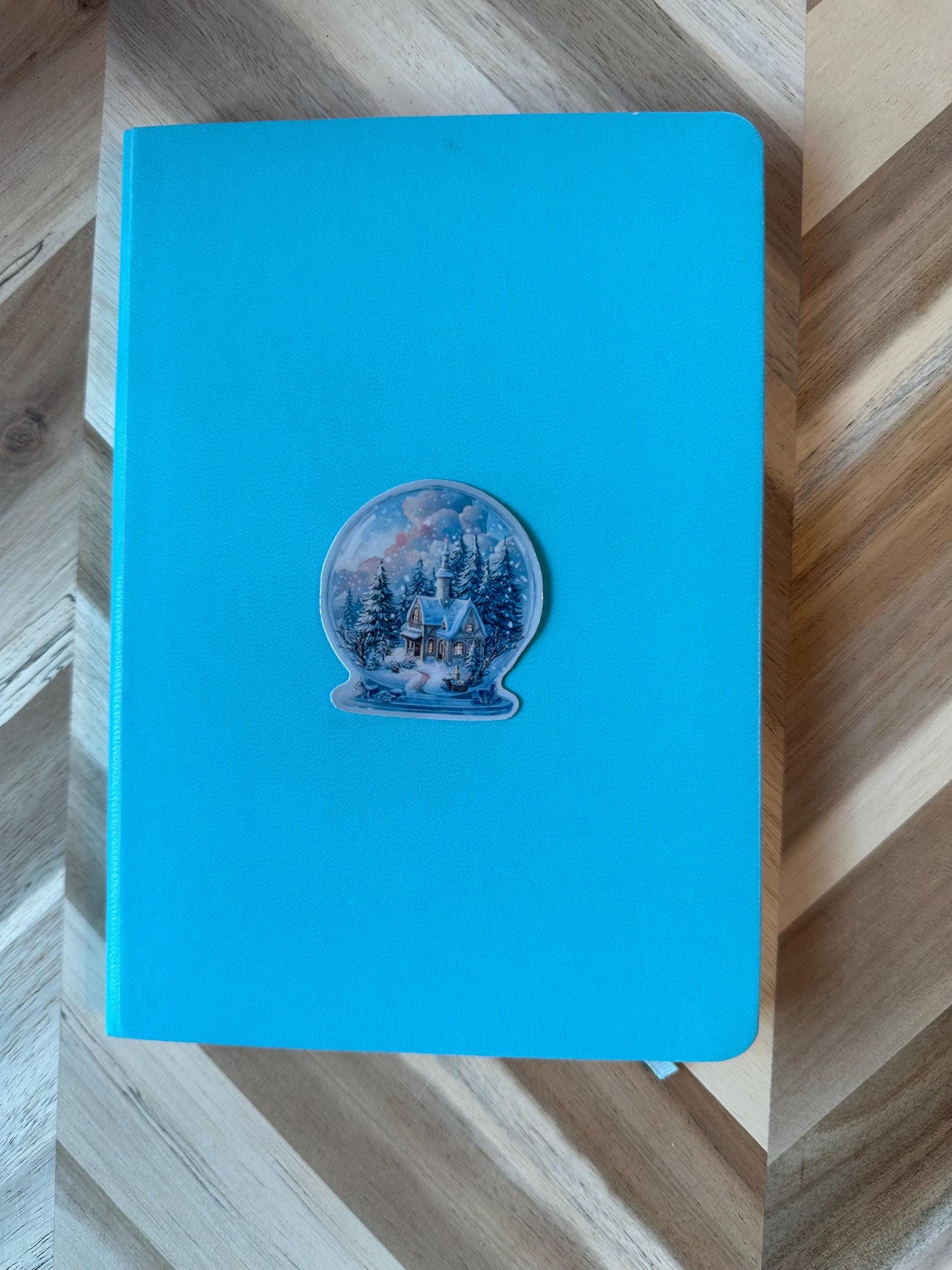 Snow Globe Sticker | Winter Village Church Scene | Christmas Watercolor Decal | Snow Globe Vinyl Sticker | Holiday Magic